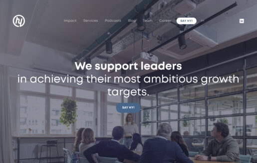 Desktop screenshot of the hy.co website.