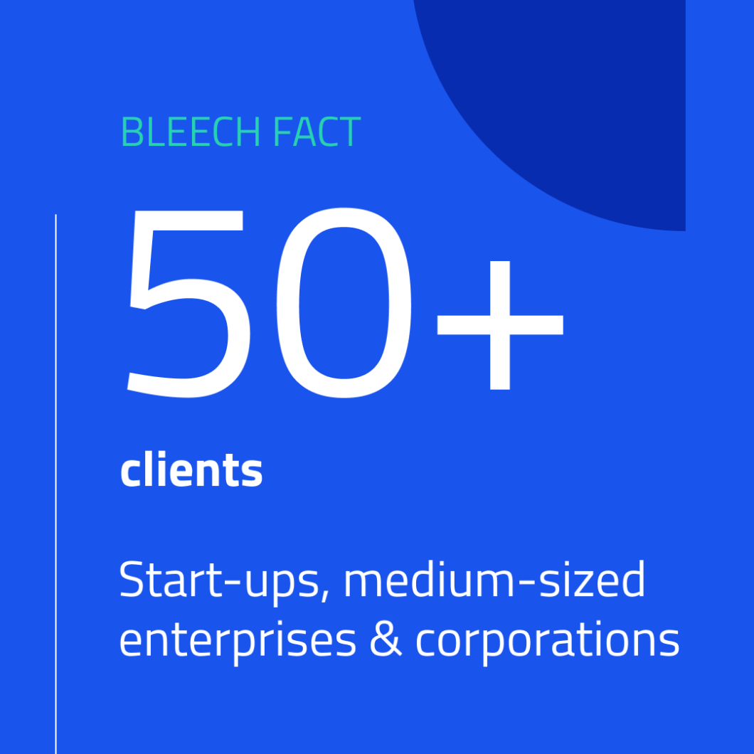 50+ clients - startups, medium-sized enterprises & corporations