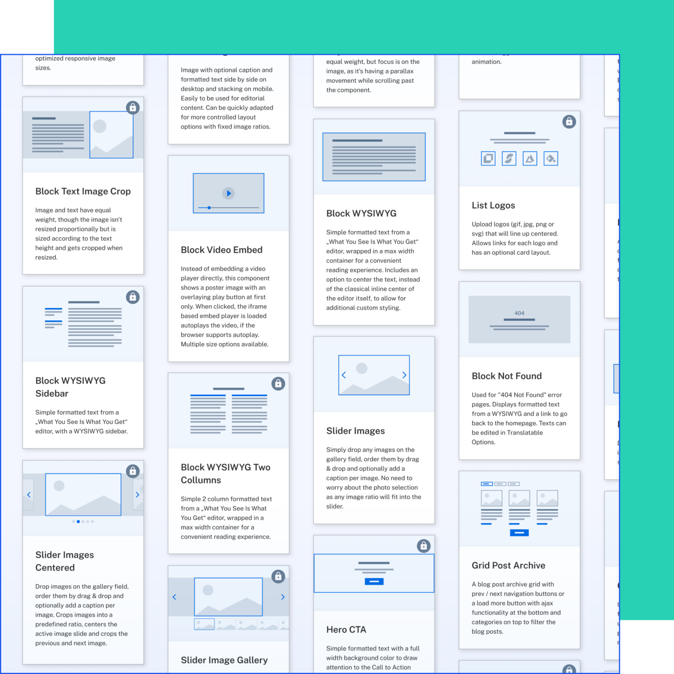 developing components based on layouts