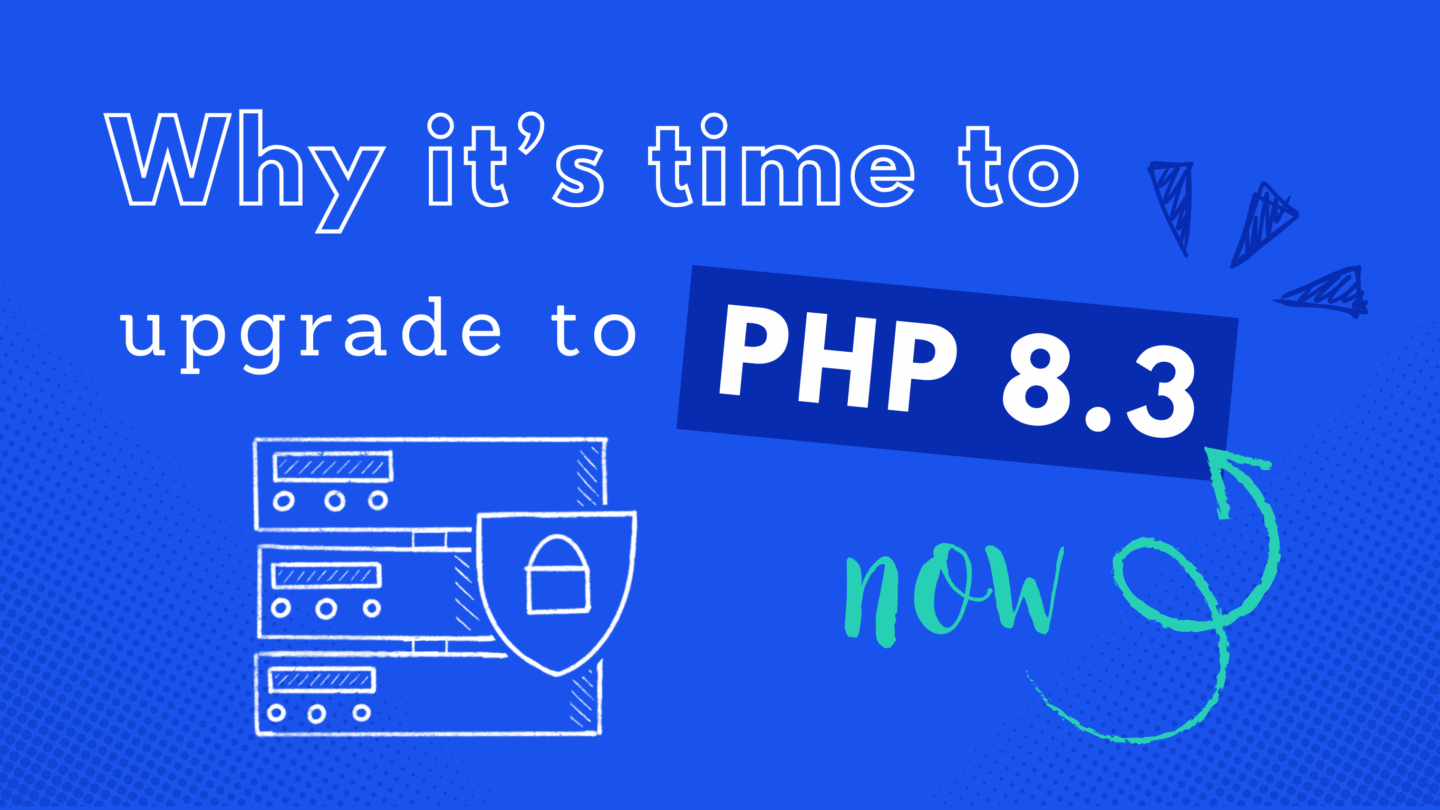 Text encouraging to upgrade to PHP 8.3.